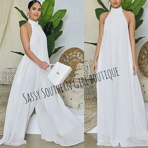 🆕⭐White halter wide leg jumpsuit